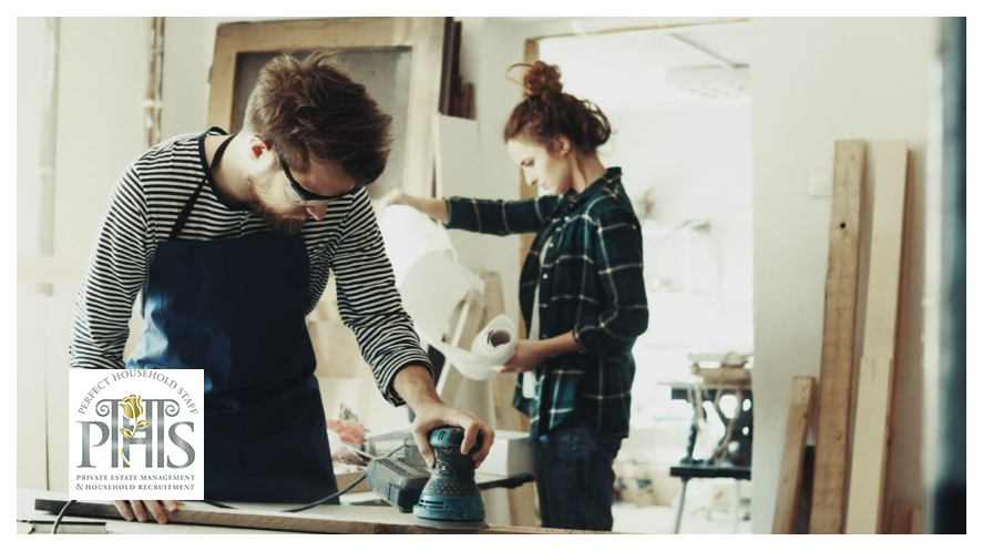 Domestic couple working together, delivering high-standard housekeeping and household management support - hire a domestic couple in Basingstoke