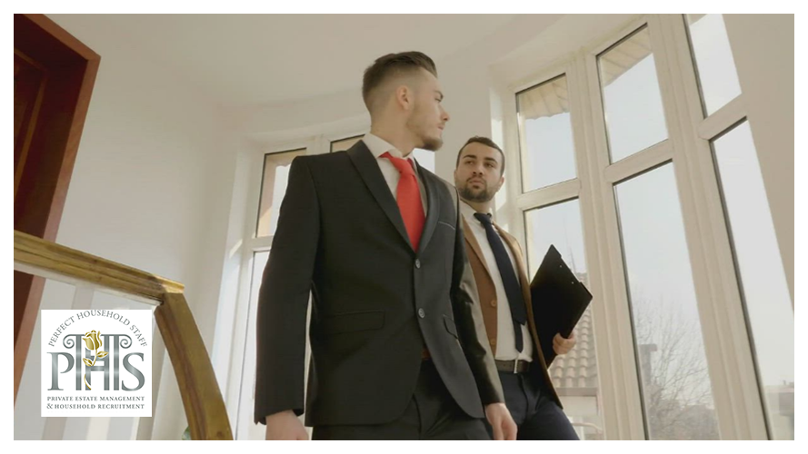 Interior of luxury Abu Dhabi estate with house manager coordinating staff and services - find house manager jobs Abu Dhabi