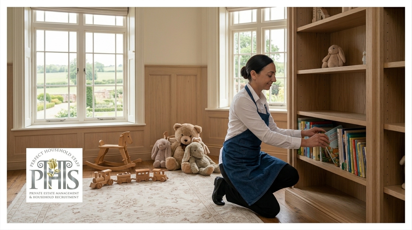 Professional housekeeper nanny managing household duties and caring for children in housekeeper nanny jobs Birmingham  